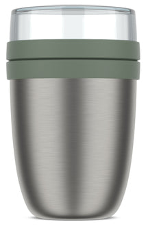Isotherme Mug Yaourt & Céréales / bol lunch Mepal Ellipse Nordic Sage - 500 ml + 200 ml