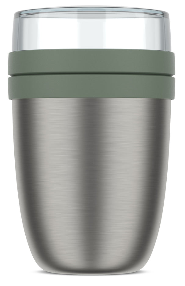 Isotherme Mug Yaourt & Céréales / bol lunch Mepal Ellipse Nordic Sage - 500 ml + 200 ml