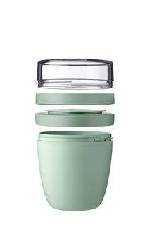 Mug Yaourt & Céréales / bol lunch Mepal Ellipse Nordic Sage - 500 ml + 200 ml