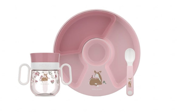 Service enfant Mepal Mio Fairy Garden 3 pièces - assiette, gobelet et cuillère