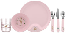 service enfant Mepal Mio Fairy Garden 6 pièces - couverts, assiette, bol et verre