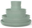 Service de table Mepal Silueta Nordic Sage 8 pièces / 2 personnes - 2 assiettes, 2 assiettes creuses, 2 bols et 2 tasses