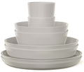 Service de table Mepal Silueta Nordic White 8 pièces / 2 personnes - 2 assiettes, 2 assiettes creuses, 2 bols et 2 tasses