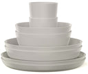 Service de table Mepal Silueta Nordic White 8 pièces / 2 personnes - 2 assiettes, 2 assiettes creuses, 2 bols et 2 tasses