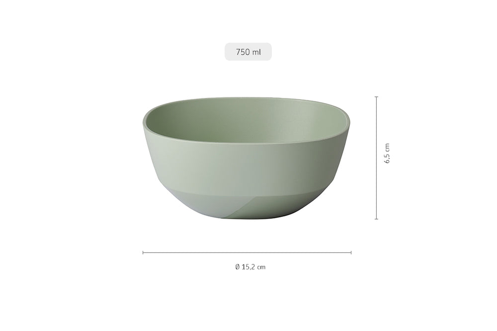 Service de table Mepal Silueta Nordic White 8 pièces / 2 personnes - 2 assiettes, 2 assiettes creuses, 2 bols et 2 tasses