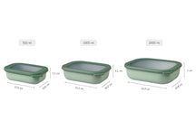 Boîtes de conservation Mepal Cirqula Nordic Black Rectangulaires 3 pièces - 500 ml + 1 litre + 2 litres
