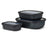 Boîtes de conservation Mepal Cirqula Nordic Black Rectangulaires 3 pièces - 500 ml + 1 litre + 2 litres