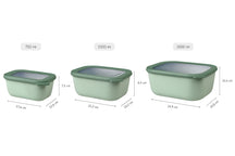 Boîtes de conservation Mepal Cirqula Nordic Black Rectangulaires 3 pièces - 750 ml + 1,5 litre + 3 litres