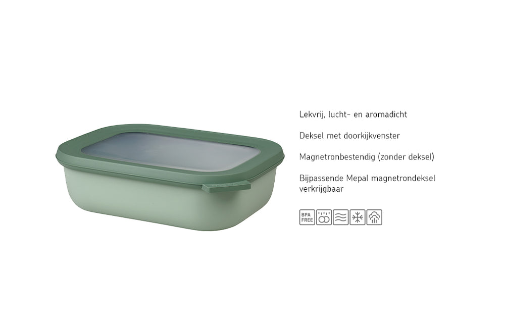 Boîtes de conservation Mepal Cirqula Nordic Black Rectangulaires 3 pièces - 750 ml + 1,5 litre + 3 litres