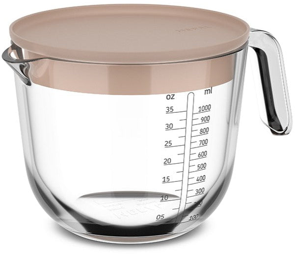 Verre doseur en verre Mepal Chef It Chalk - avec couvercle - 1 litre