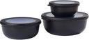 Boîtes de conservation Mepal Cirqula Nordic Black Rond 3 pièces - 350 ml + 750 ml + 1,25 litre