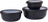 Boîtes de conservation Mepal Cirqula Nordic Black Rond 3 pièces - 350 ml + 750 ml + 1,25 litre