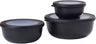 Boîtes de conservation Mepal Cirqula Nordic Black Rond 3 pièces - 350 ml + 750 ml + 1,25 litre