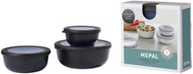Boîtes de conservation Mepal Cirqula Nordic Black Rond 3 pièces - 350 ml + 750 ml + 1,25 litre