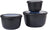 Boîtes de conservation Mepal Cirqula Nordic Black Rond 3 pièces - 500 ml + 1 litre + 2 litres
