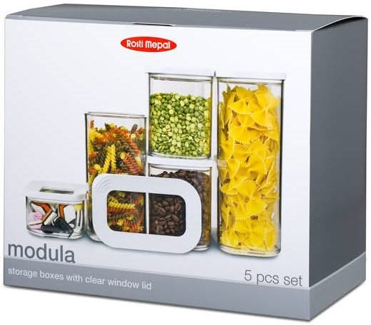 Pots de conservation Set Mepal Modula Blanc 7 pièces