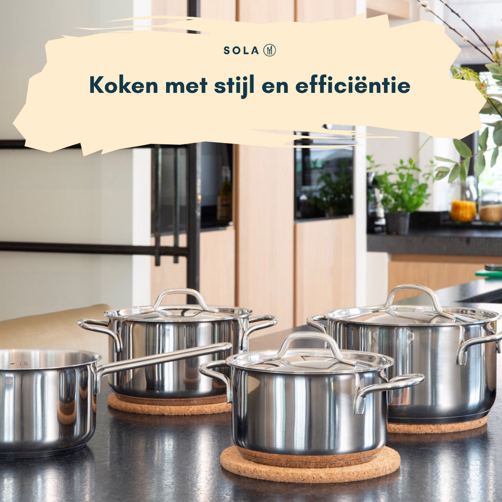 Set de casseroles Sola - Induction - Mirage - ø 16-18-20 cm + ø 16 cm - 4 pièces