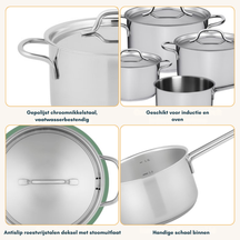Set de casseroles Sola - Induction - Mirage - ø 16-18-20 cm + ø 16 cm - 4 pièces