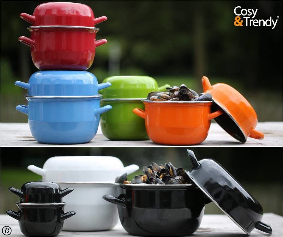 Casserole a moules Cosy & Trendy - en acier émaillé - Orange - ø 18 cm / 2,8 L