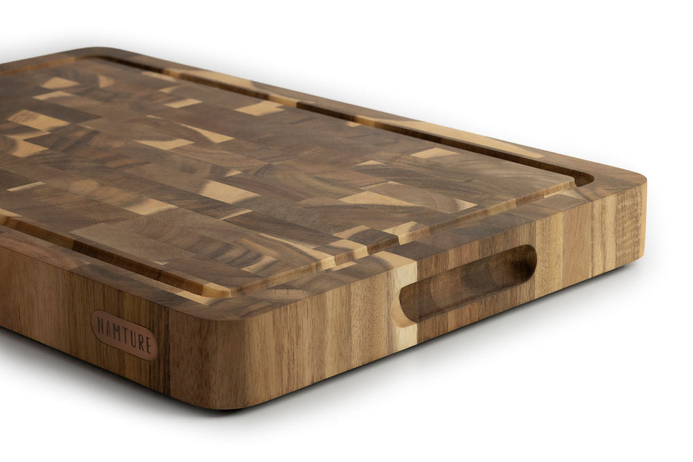 Planche à Découper Namture Acacia M - 28 x 18 cm - En Bois pour Préparer et Servir
