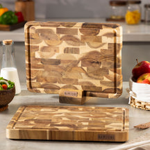 Planche à Découper Namture Acacia L - 33 x 24 cm - En Bois pour Préparer et Servir