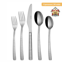 Ensemble de couverts Sola - En inox 18/10 - Bali - 9 personnes - 90 pièces