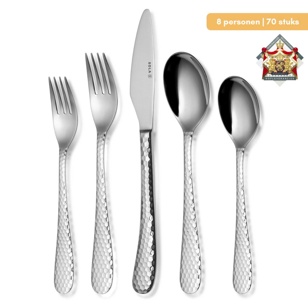 Ensemble de couverts Sola - Inox 18/10 - Lima - 8 personnes - 70 pièces