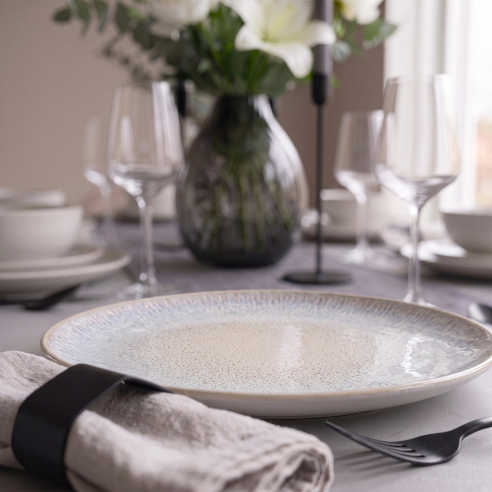 Cookinglife Assiettes de dîner Nola Beige ø 27 cm - 6 pièces