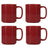 Mugs ONA Fika Burgundy 330 ml - 4 pièces