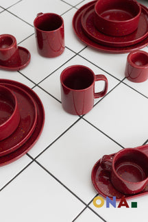 Mugs ONA Fika Burgundy 330 ml - 4 pièces