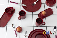 Assiettes à dîner ONA Fika Burgundy ø 25 cm - 4 pièces