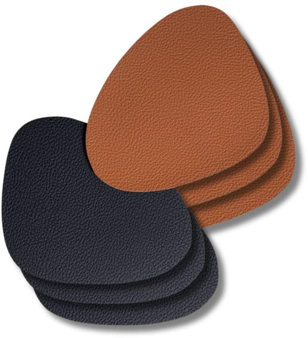 Set de dessous de verre Cookinglife - Cuir vegan - 13 x 11 cm - 6 pièces