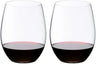 Ensemble de verres a vin Riedel - Verres a vin rouge - O Wine - 600ml - 2 pièces