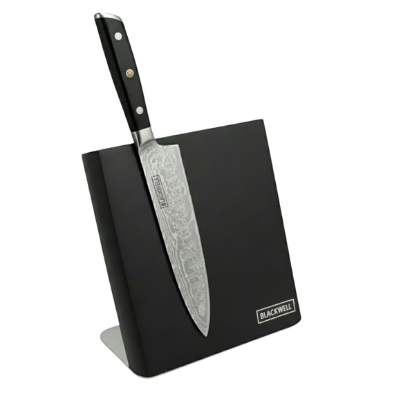Bloc de couteaux Blackwell - magnétique - en bois - 21 x 10,5 x 23 cm