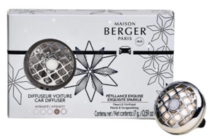 Set d'autoparfum Maison Berger - Vent-clip - Rosalie - 44x44x25mm - 2 pièces