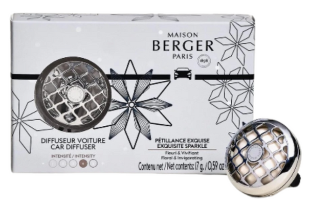 Set d'autoparfum Maison Berger - Vent-clip - Rosalie - 44x44x25mm - 2 pièces