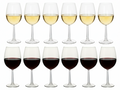 Set de verres à vin Cookinglife - Verres à vin rouge/blanc - Milena - 12 pièces