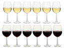 Set de verres à vin Cookinglife - Verres à vin rouge/blanc - Milena - 12 pièces