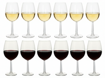 Set de verres à vin Cookinglife - Verres à vin rouge/blanc - Milena - 12 pièces