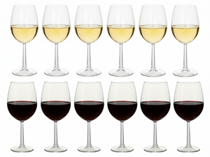 Set de verres à vin Cookinglife - Verres à vin rouge/blanc - Milena - 12 pièces