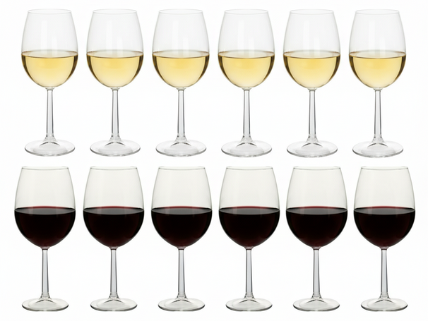 Set de verres à vin Cookinglife - Verres à vin rouge/blanc - Milena - 12 pièces