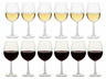 Set de verres à vin Cookinglife - Verres à vin rouge/blanc - Milena - 12 pièces