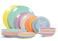 Ensemble de vaisselle Cookinglife - 6 pers - Pastel - ø26,5cm - 18 pièces