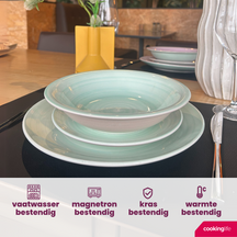 Set d'assiettes Cookinglife - Assiette à pâtes - PastelHarmony - 21cm - 6 pièces