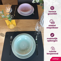 Set d'assiettes Cookinglife - Assiette à pâtes - PastelHarmony - 21cm - 6 pièces