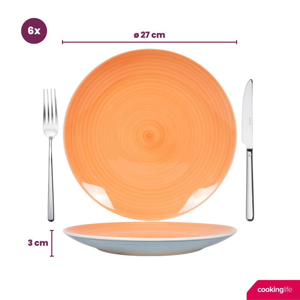 Set d'assiettes Cookinglife - à dîner - Pastel Harmony - ø 26,5 cm - 6 pièces