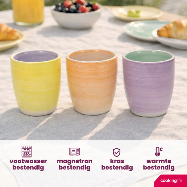Set de tasses à café Cookinglife - Senseo - Pastel Harmony - 180 ml - 6 pièces