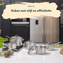 Set de casseroles Sola - Induction - Pearl - Ø16-18-20+Ø16cm - 4 pièces