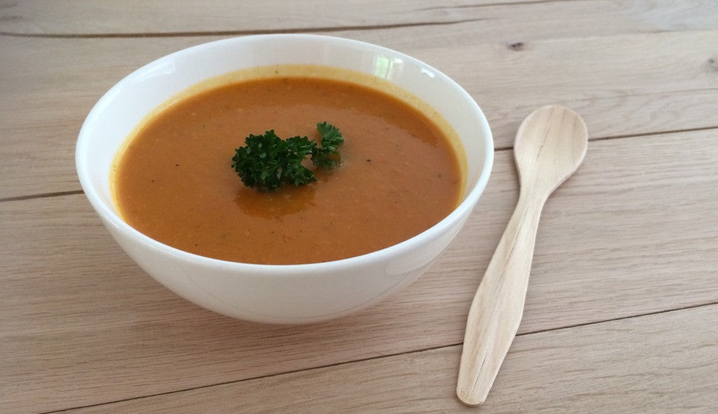 Soupe crémeuse au potiron, poivron et une touche de Vadouvan