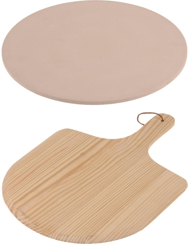Set pizza Cookinglife - Pierre a pizza - Collection Pizza - Ø33 cm - 2 pièces